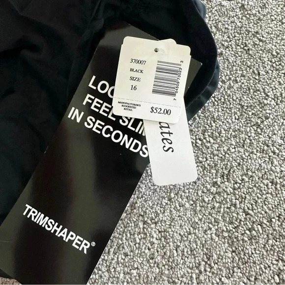 TRIMSHAPER‎ Black Swimsuit Bottoms Size 16 #370007 Adjustable Sides High Waisted - Picture 2 of 4